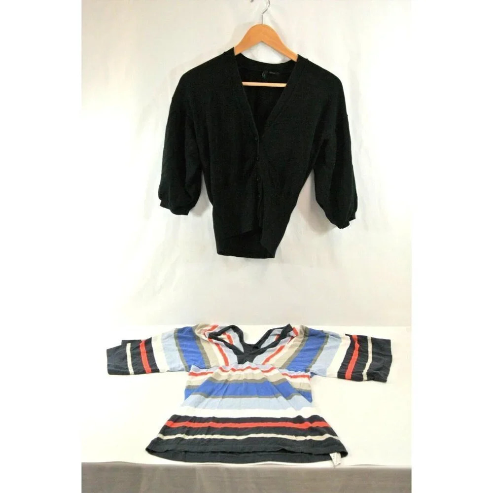United Colors of Benetton Women's Shirt Lot of 2 Top & Cardigan Bundle